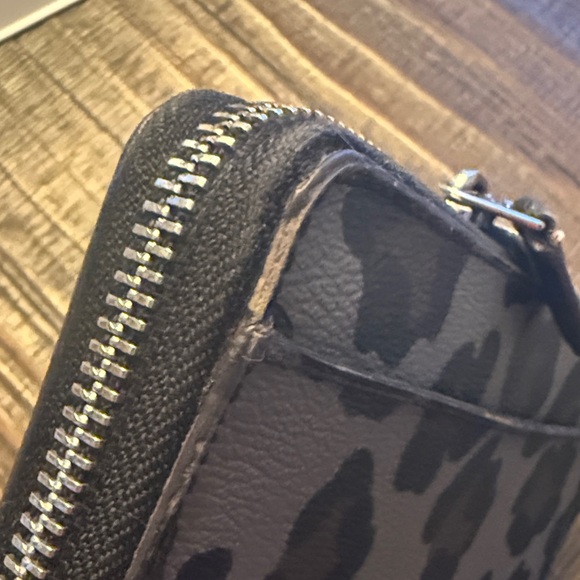 Coach Tan and Black Animal Print Wallet - Picture 5 of 10